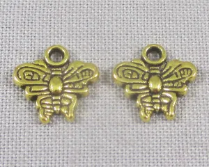 50% OFF!! Butterfly Charm Gold Tone 20pcs (0883)