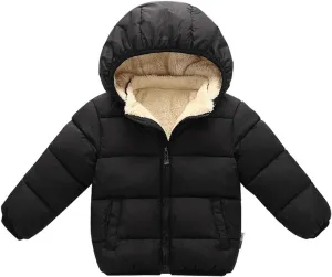 Baby Boys Girls Toddlers Winter Coats Puffer Jacket Hooded Down Snow Jacket Coat Outerwear