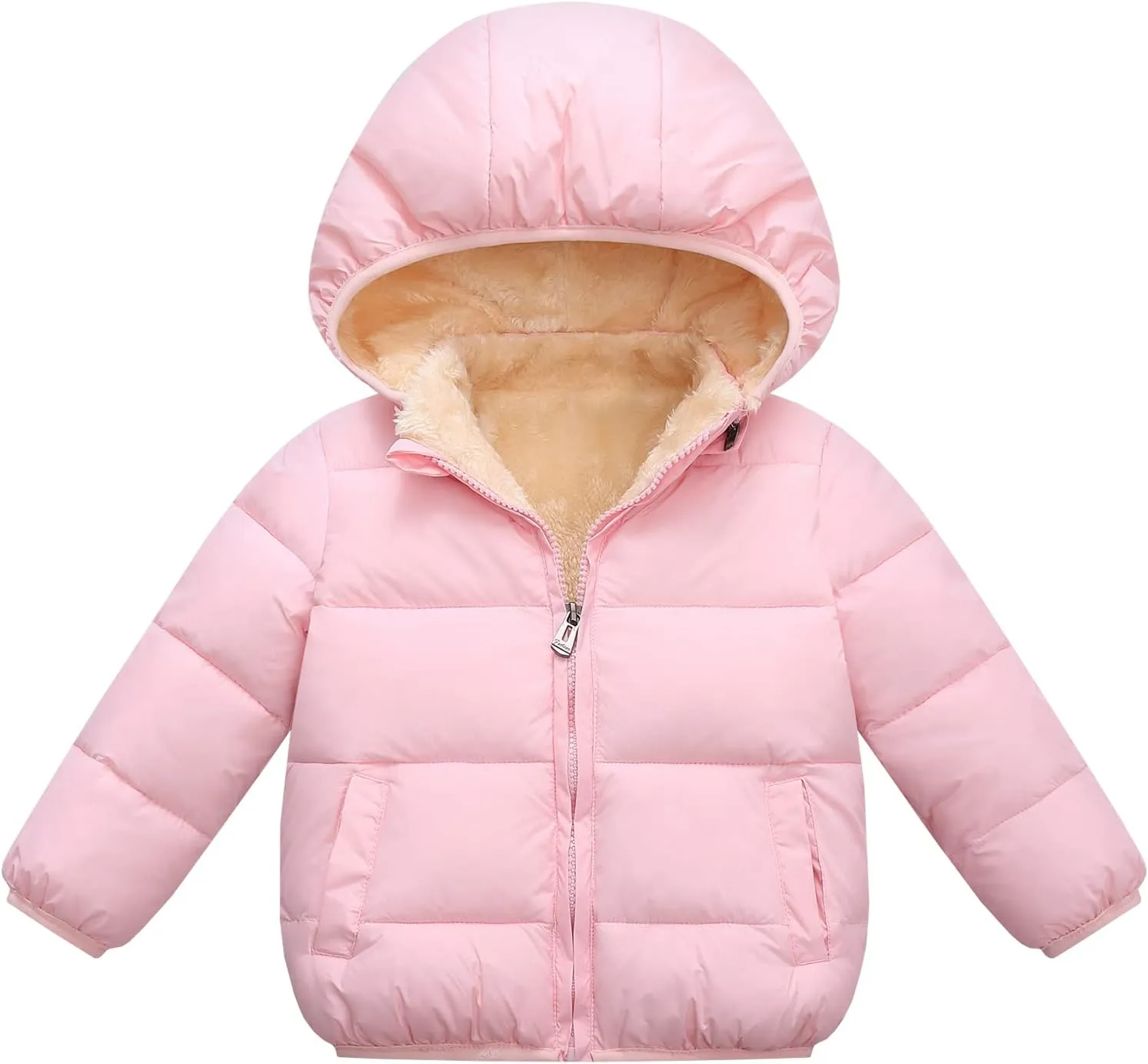 Baby Boys Girls Toddlers Winter Coats Puffer Jacket Hooded Down Snow Jacket Coat Outerwear