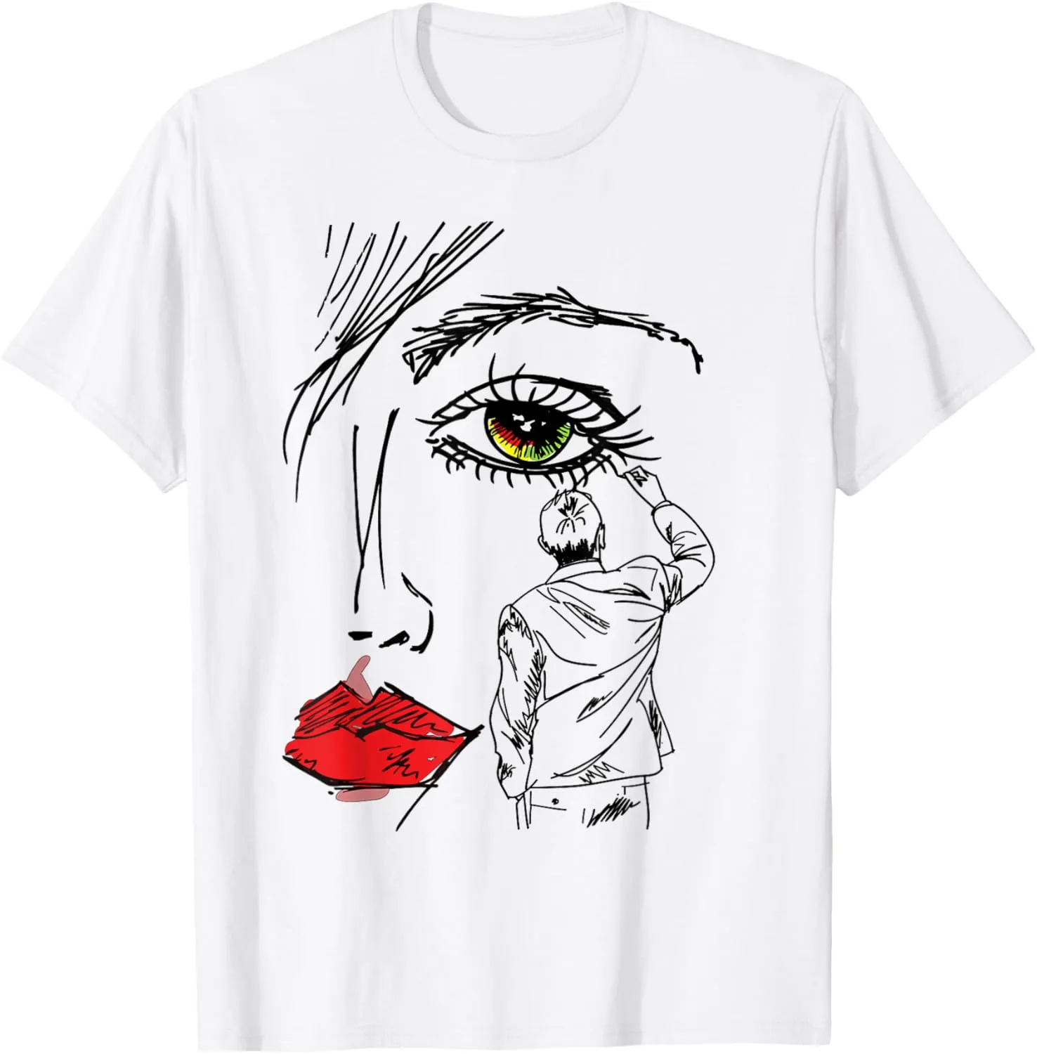 Beautiful Woman Glamour Artist Sketch Shirt