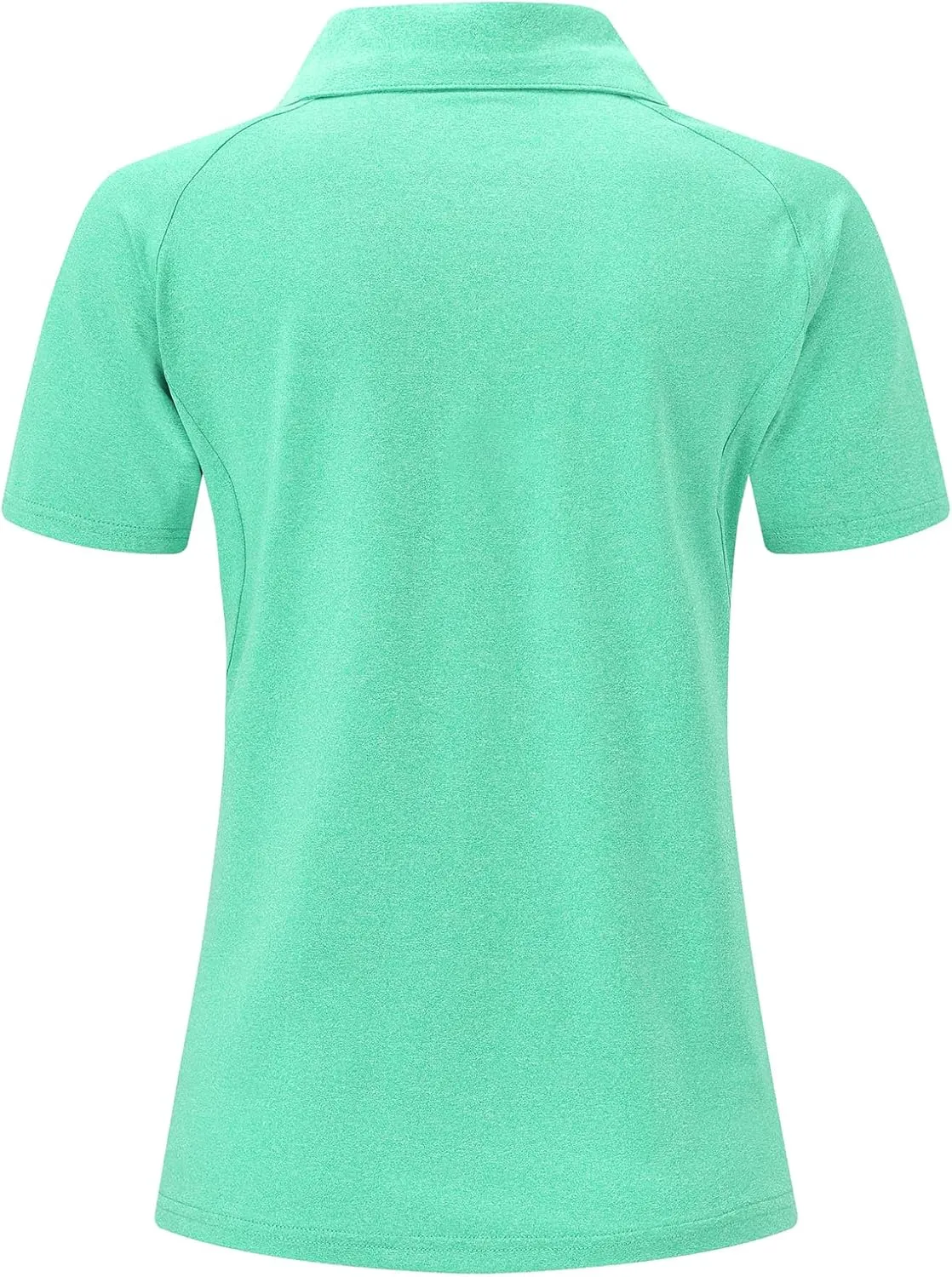 BGOWATU Women's Short Sleeve Golf Polo Shirts 1/4 Zip Tennis Tops Collared T-Shirts UV Protection Quick Dry