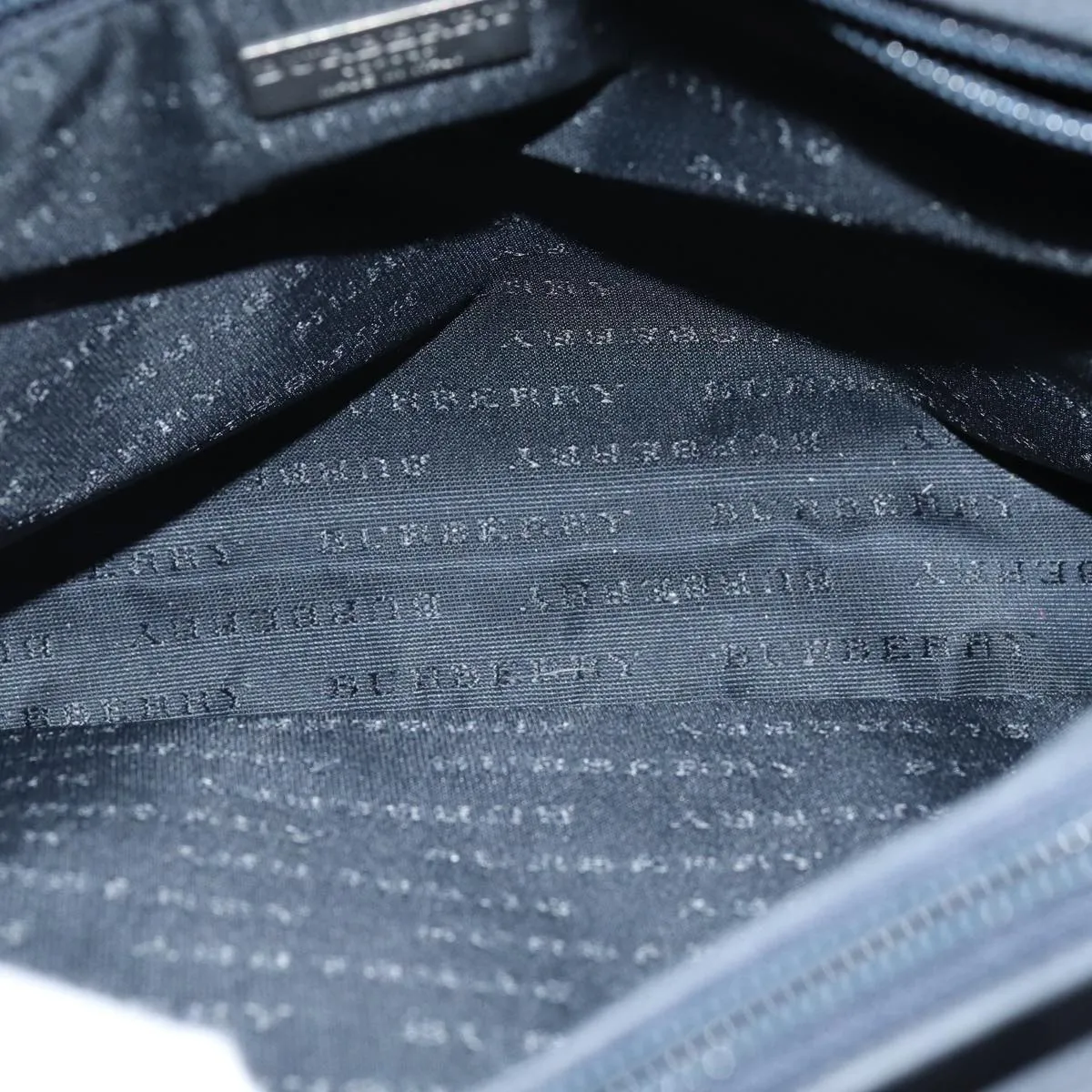 BURBERRY Nova Check Hand Bag Nylon Black  73147