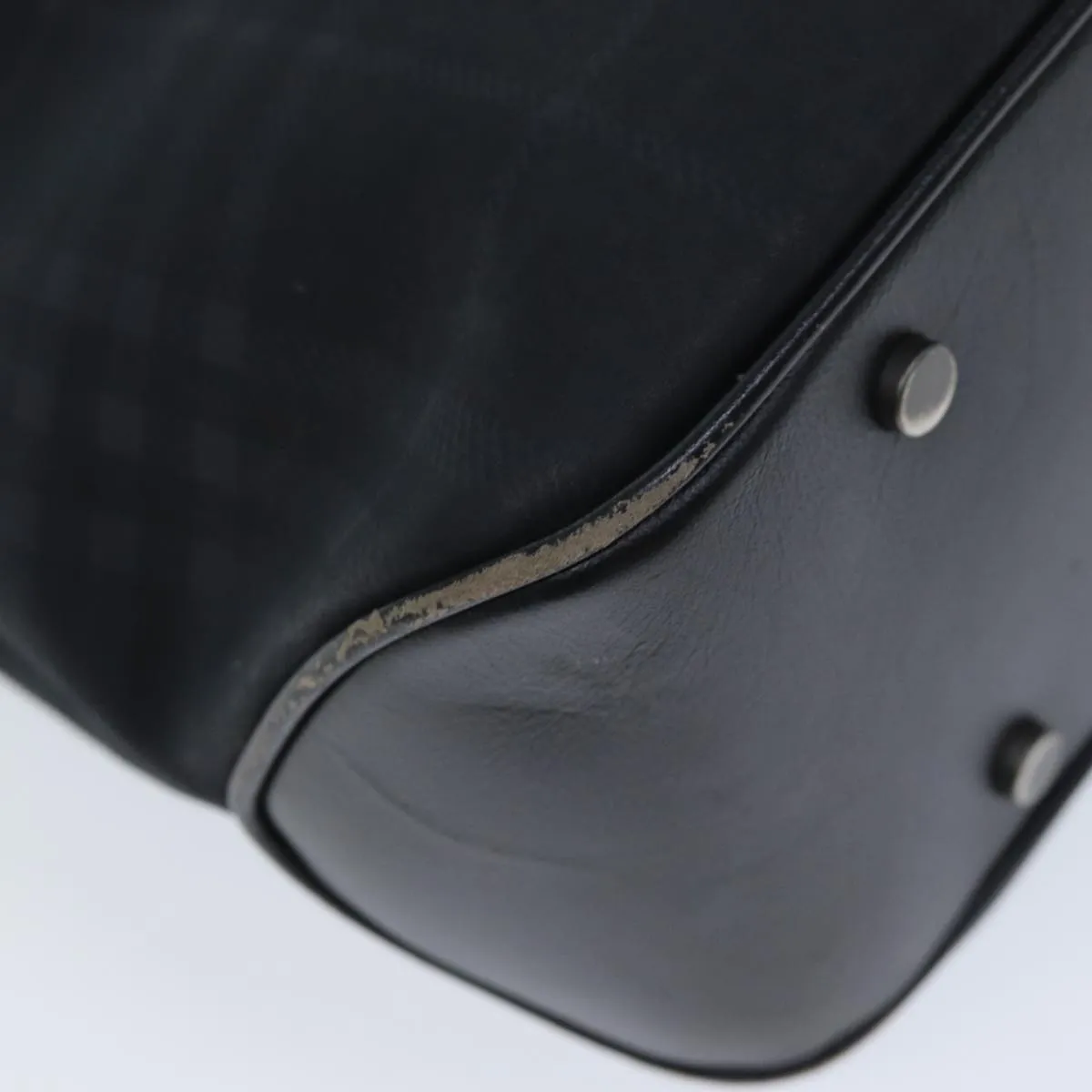 BURBERRY Nova Check Hand Bag Nylon Black  73147