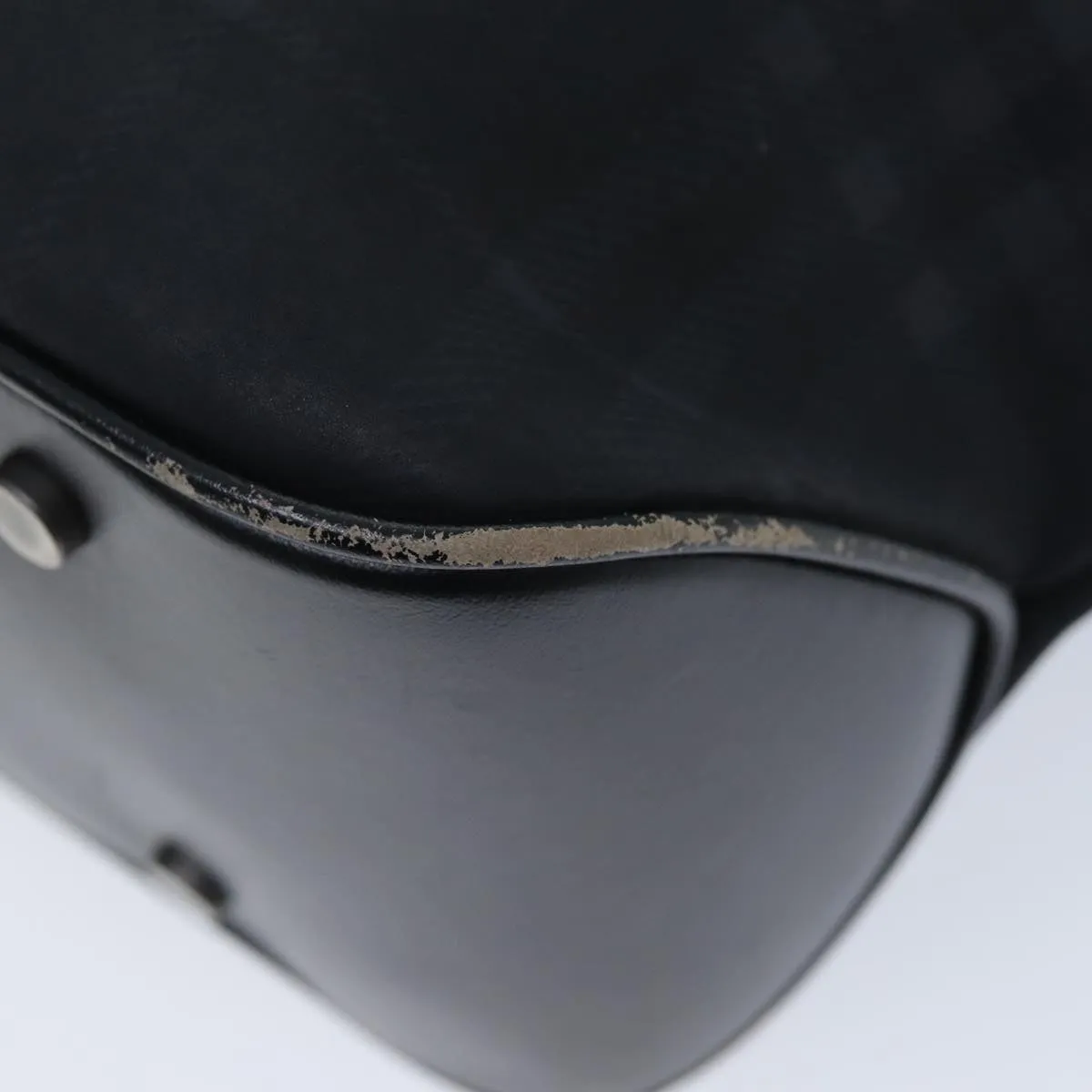 BURBERRY Nova Check Hand Bag Nylon Black  73147