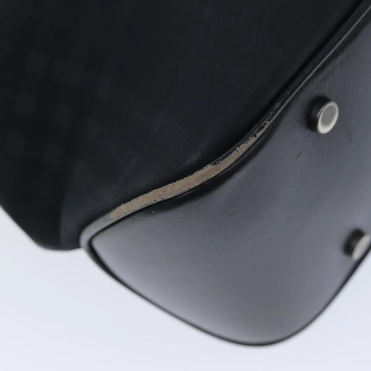 BURBERRY Nova Check Hand Bag Nylon Black  73147