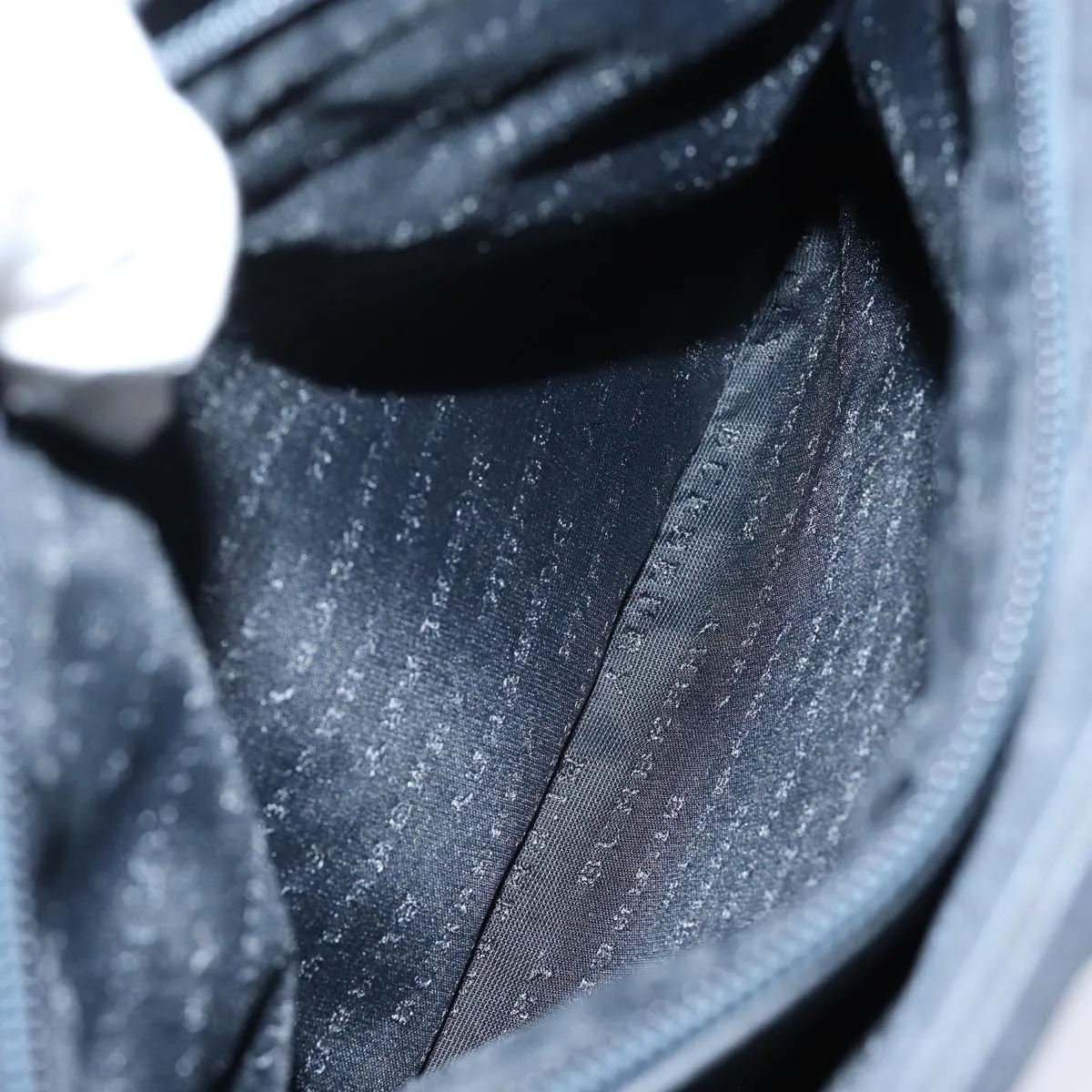 BURBERRY Nova Check Hand Bag Nylon Black  73147