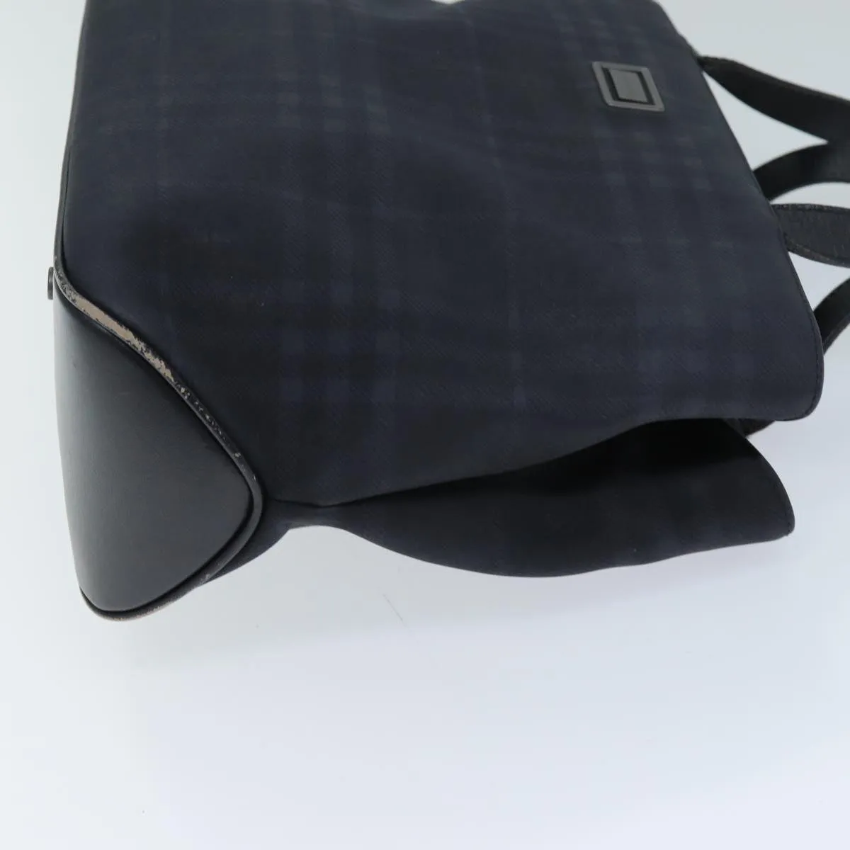 BURBERRY Nova Check Hand Bag Nylon Black  73147