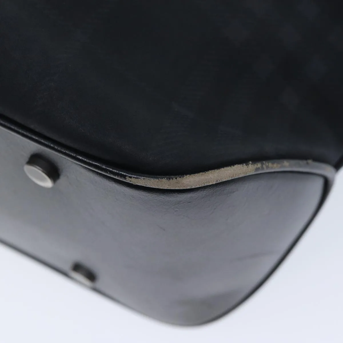 BURBERRY Nova Check Hand Bag Nylon Black  73147