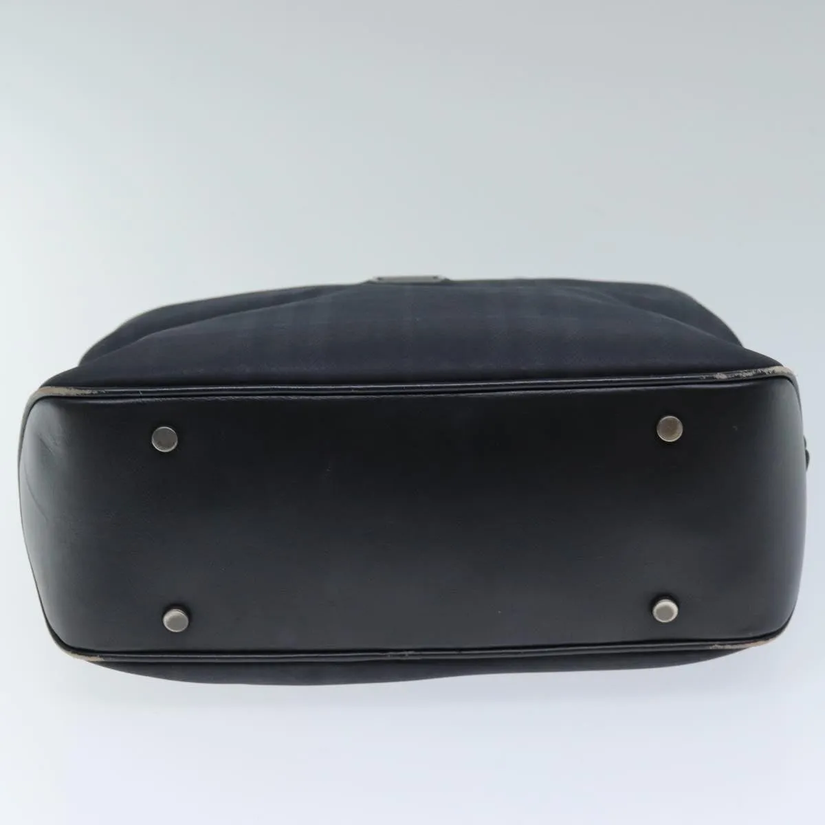 BURBERRY Nova Check Hand Bag Nylon Black  73147