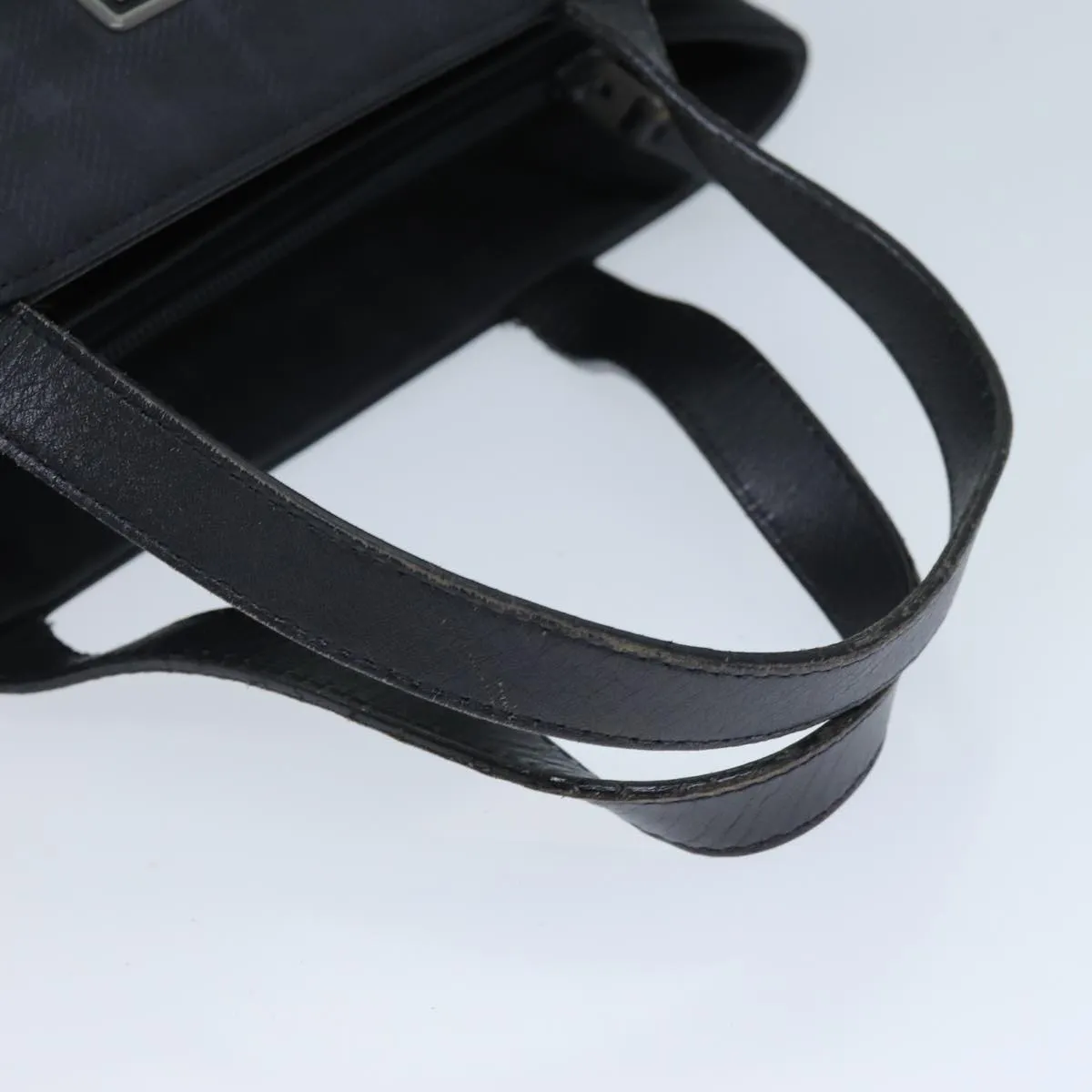 BURBERRY Nova Check Hand Bag Nylon Black  73147