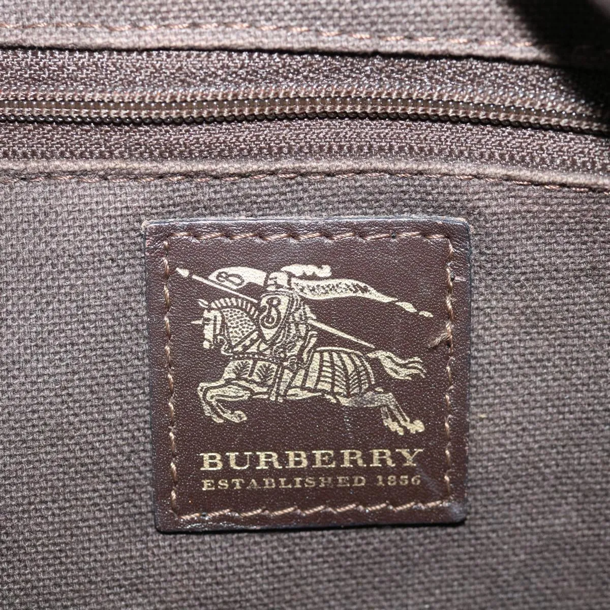 BURBERRY Nova Check Hand Bag PVC Beige  mr098