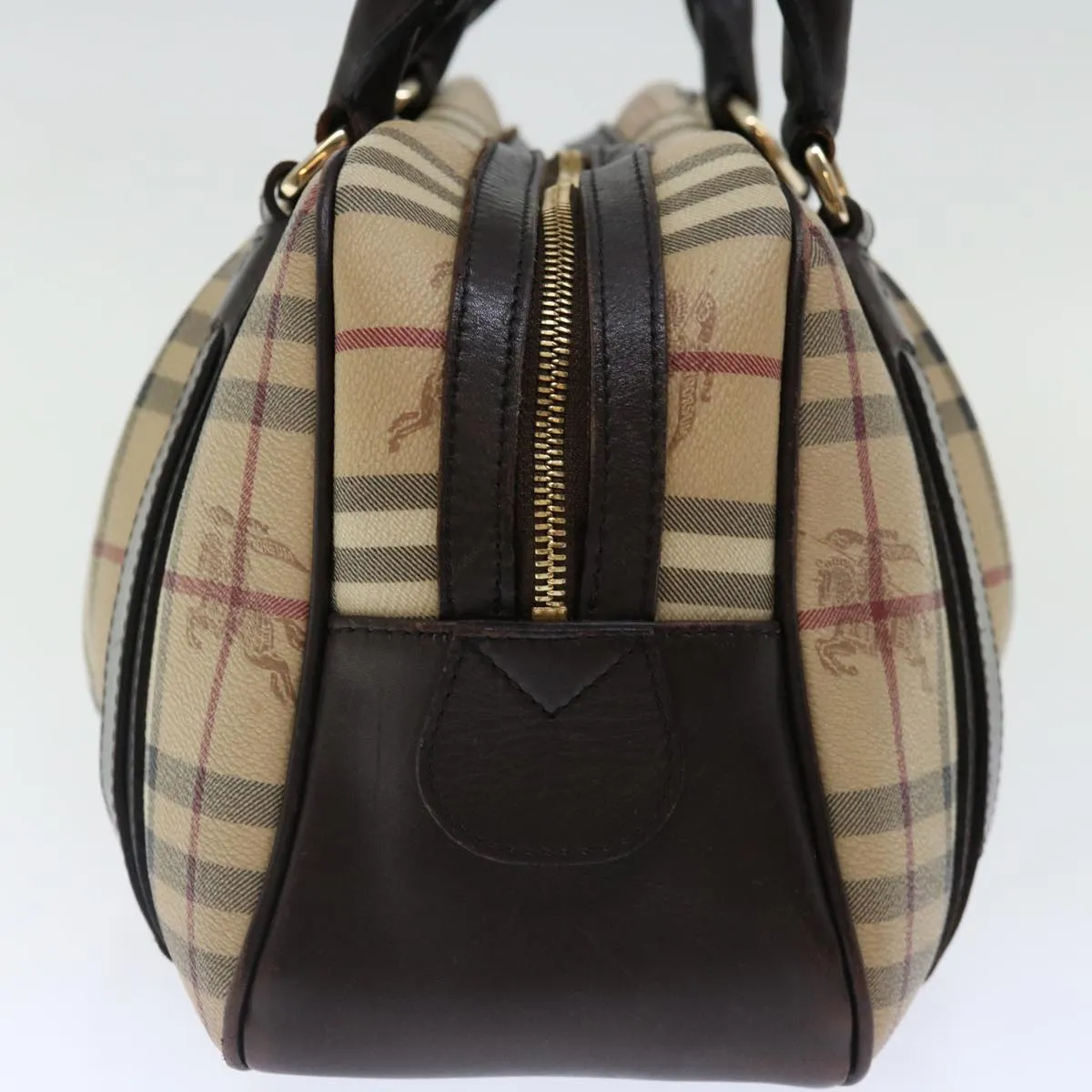 BURBERRY Nova Check Hand Bag PVC Beige  mr098