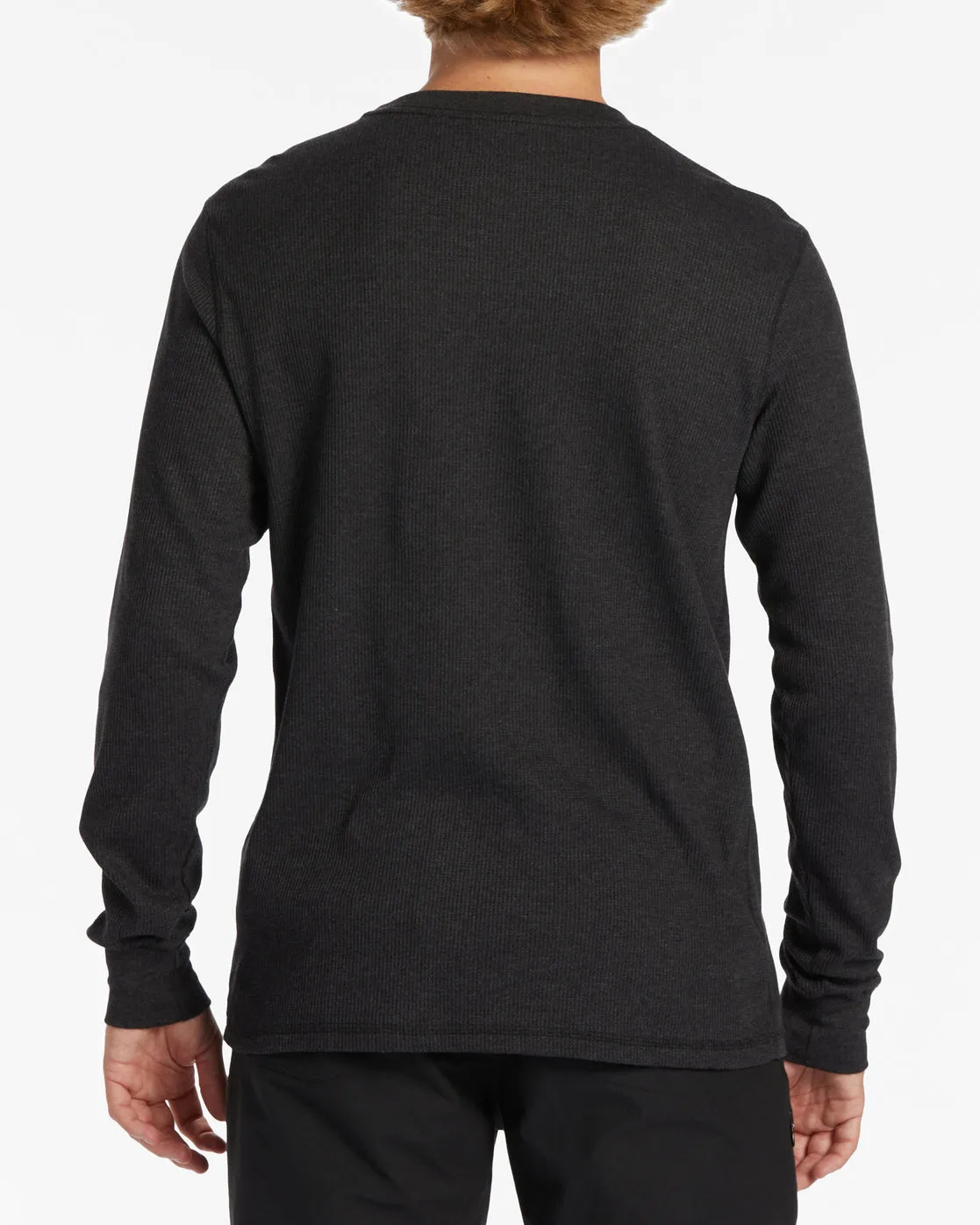 Essential Long Sleeve Thermal Top - Black Heather