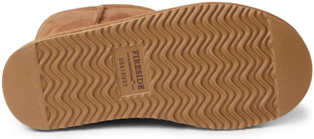 FIRESIDE BY DEARFOAMS - Suede Slip on Winter & Snow Boots