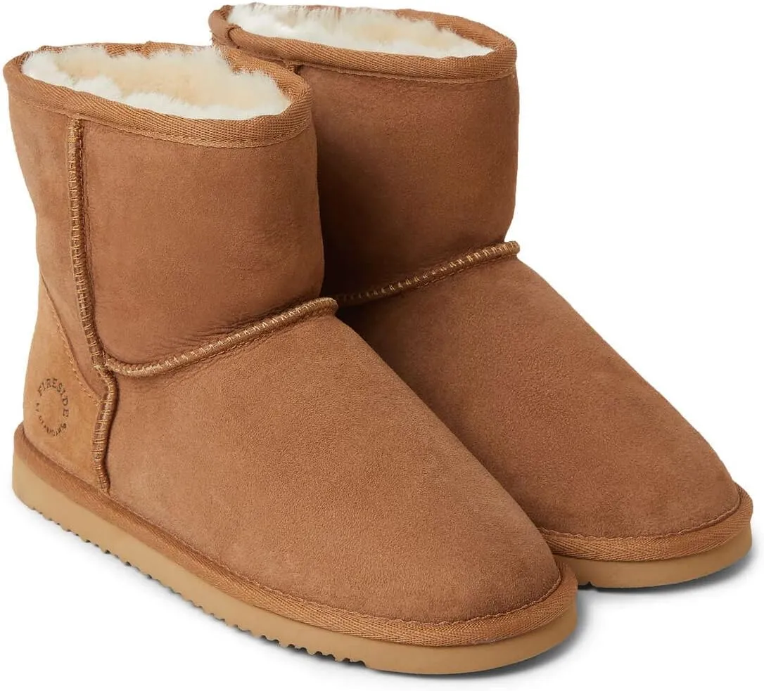 FIRESIDE BY DEARFOAMS - Suede Slip on Winter & Snow Boots