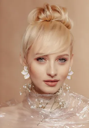 Irregular Unique Statement Petal Earrings for Women Flower Dangle Earrings in Stainless Steel, Hypoallergenic and Trendy Jewelry Gift, Perfect for Casual and Formal Occasions Deluxe