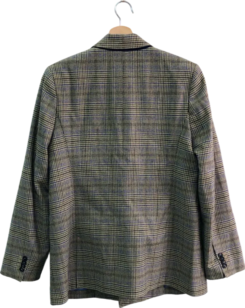 J.McLaughlin Grey Plaid Blazer UK 6