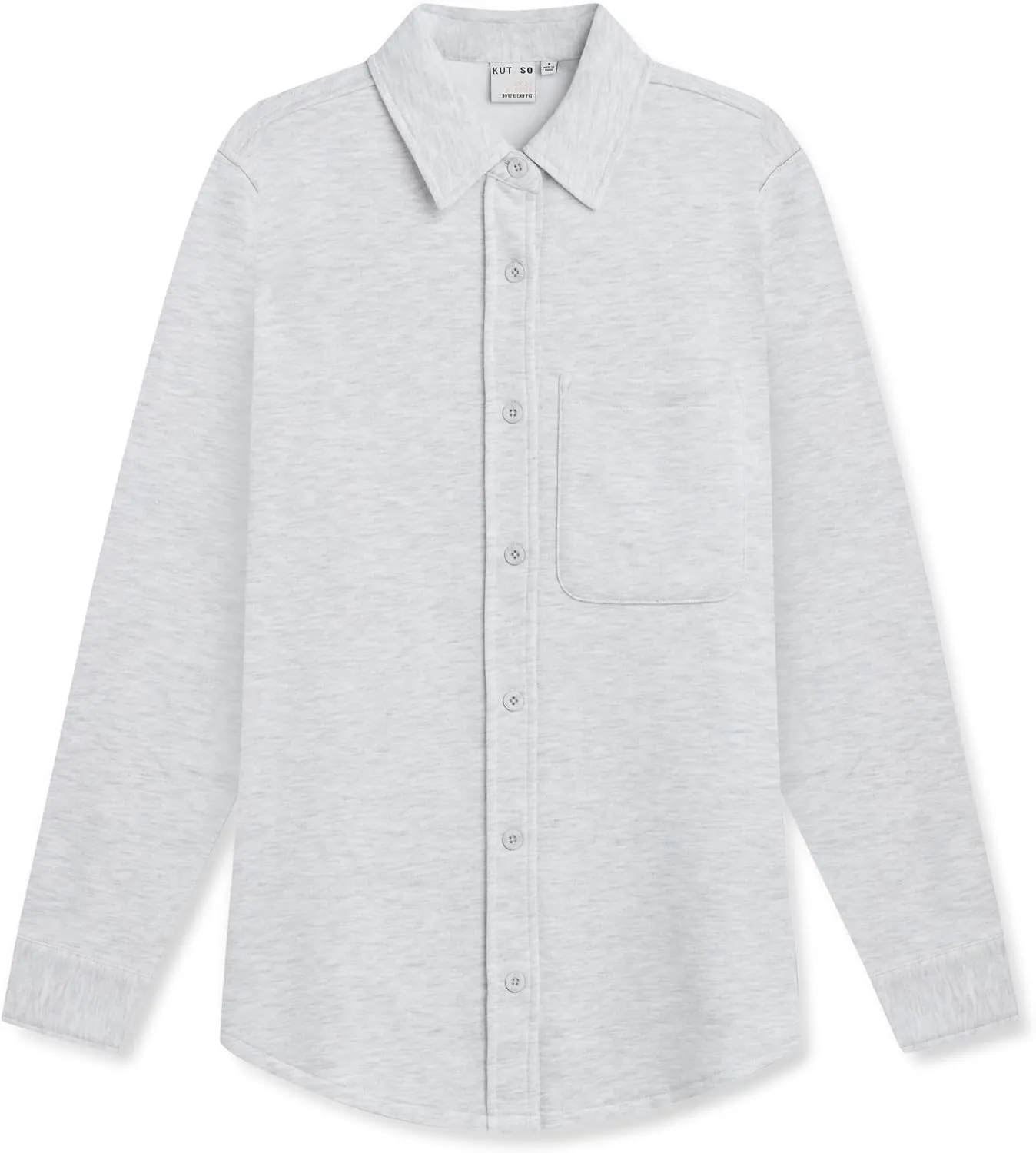 KUT & SO Womens Shacket  Midweight Fleece Shirt Jacket  Boyfriend Fit, Chic Layering Piece