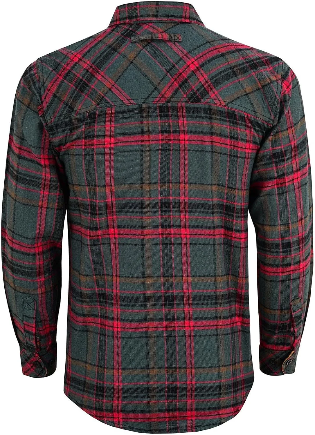 Men's Long Sleeve Plaid Button Down Casual Flannel Shirt, for Men Soft 100% Cotton, Corduroy Cuffs