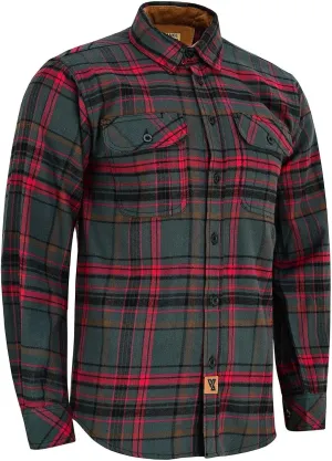 Men's Long Sleeve Plaid Button Down Casual Flannel Shirt, for Men Soft 100% Cotton, Corduroy Cuffs