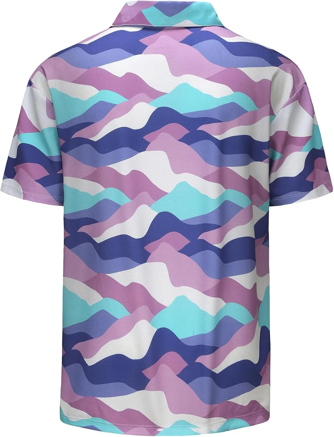 Mens Moisture Wicking Golf Polo Shirts UPF 50  Short Sleeve Shirt M-5XL