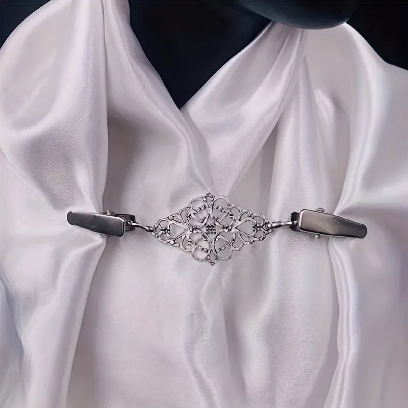 Retro Alloy Sweater Clip Set for Collar Pin Enthusiasts