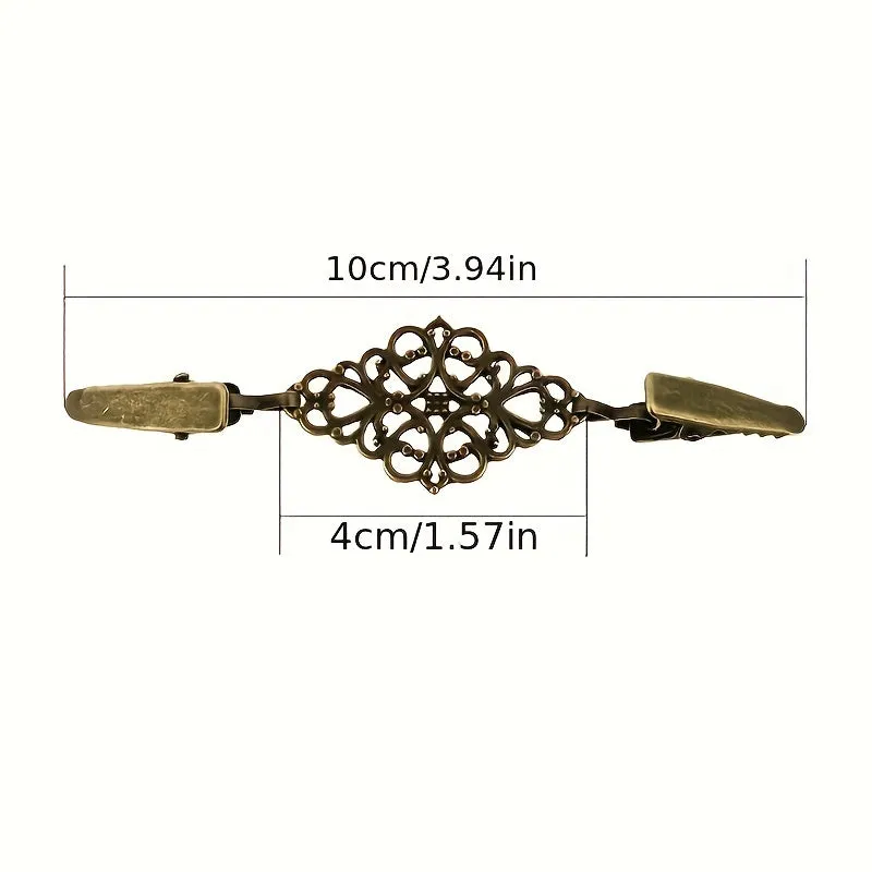 Retro Alloy Sweater Clip Set for Collar Pin Enthusiasts