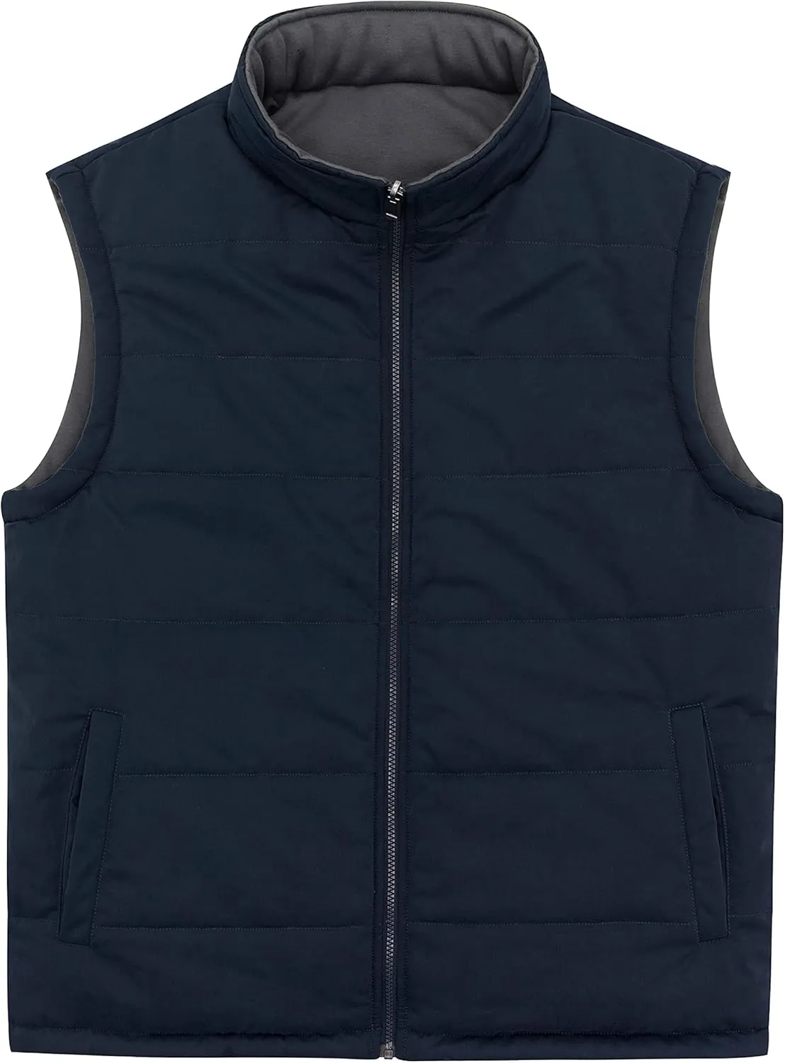 Soularge Men's Big and Tall Winter Thickened Warm Reversible Puffer Vest