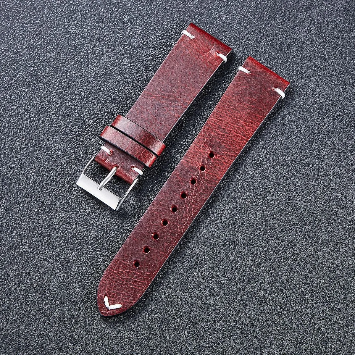 Vintage Oiled Leather Watch Straps Compatible with the Timberland 22mm Range